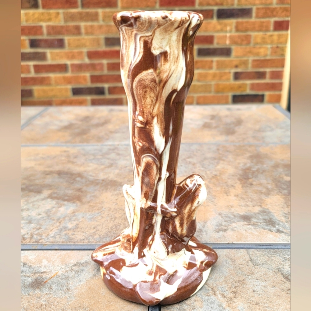 Vintage MCM Frog Bottom Vase 8.5"